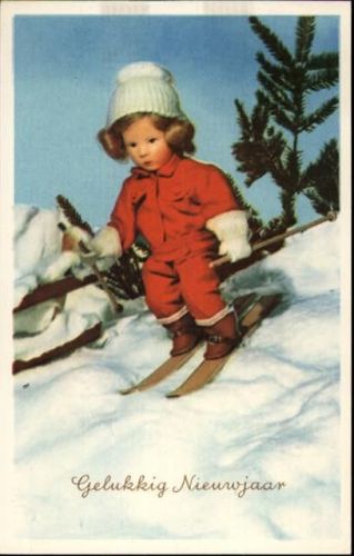 Puppe auf Ski