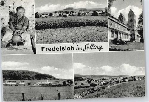 Fredelsloh Feld Haus Baum Zaun