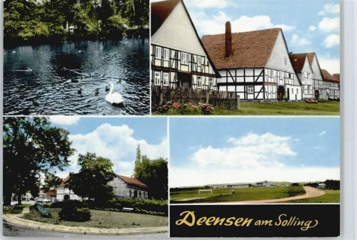 Deensen Fußball Haus Zaun Teich Schwan
