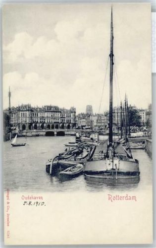 Rotterdam Fluss Brücke Schiff