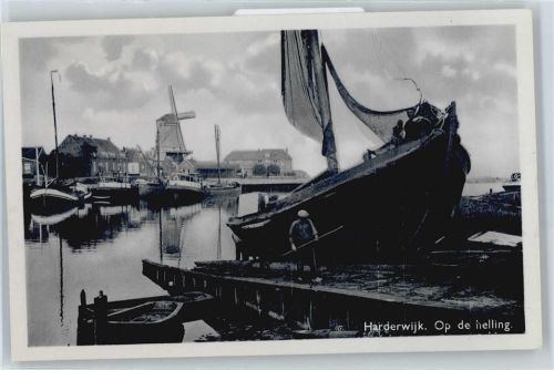 Harderwijk Fluss Hafen Schiff Mühle