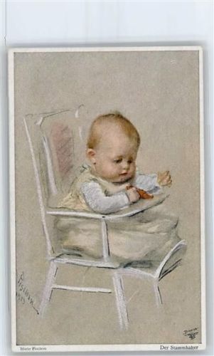 Marie Fischon , Baby im Hochstuhl