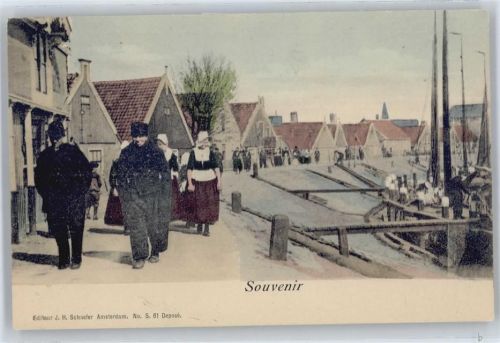 Amsterdam Trachten Hafen Schiff