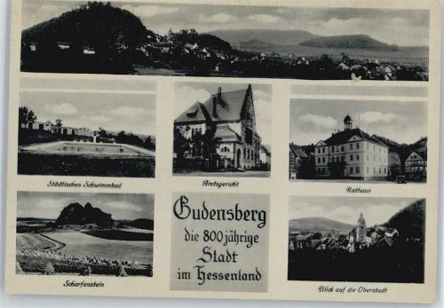 Gudensberg Schwimmbad, Amtsgericht, Rathaus, Scharfenstein