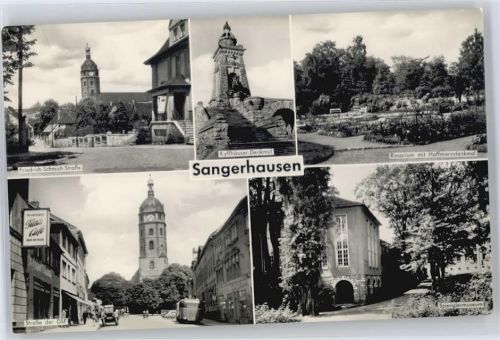 Sangerhausen Friedrich-Schmidt-Straße, Rosarium, Museum, Straße der DSF, Kyffhäuser