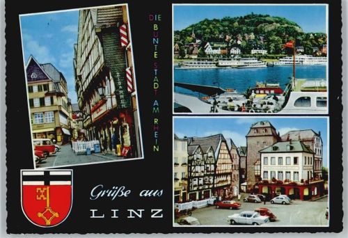 Linz Fluss Schiff Auto