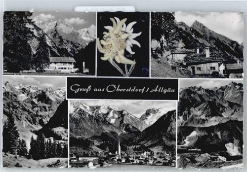 Oberstdorf Gesamtansicht, Kirche, Edelweiss