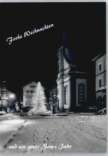 Bad Wildbad Winter-Karte bei Nacht