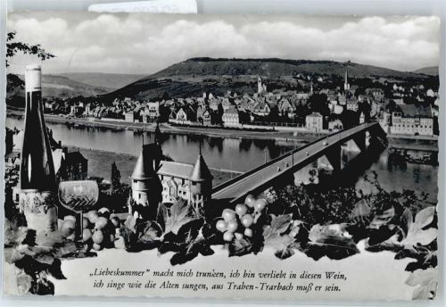 Traben-Trarbach Weinbau, Ortsansicht, Fotokarte