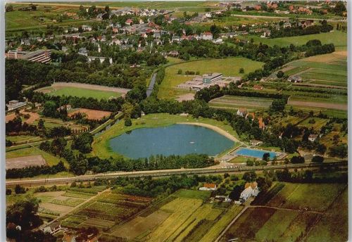 Pinneberg Fliegeraufnahme See Schwimmbad