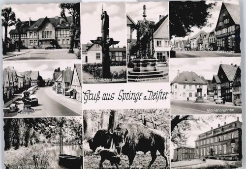 Springe bAHNHOF; lANGE sTRA?E; pARK; wISENT; mARIENBRUNNEN; jAGDSCHLOSS; rATSKELLER