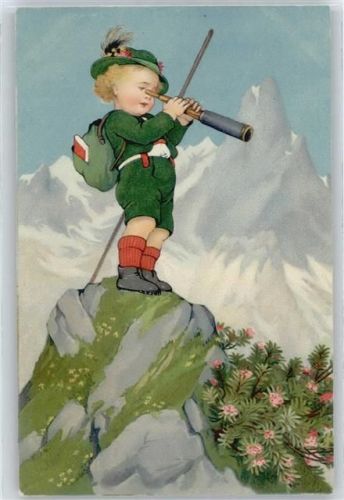 Junge mit Fernglas