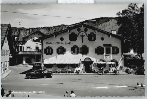 Oberammergau Dorfplatz , Hotel alte Post