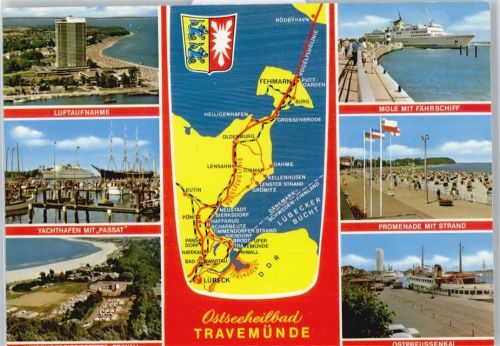 Travemünde Promenade , Yachthafen , Fliegeraufnahme