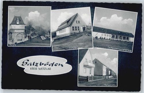 Salzböden Kirche, Schule, Bergstraße, Dorfgemeinschaftshaus