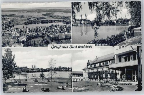 Bad Waldsee Fliegeraufnahme, Kurhaus, Strandbad
