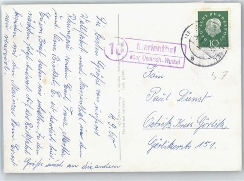 Marienthal Landpoststempel