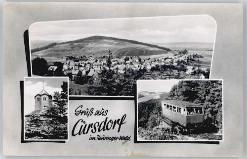 Cursdorf Gesamtansicht, Bergbahn