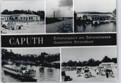 Caputh Gaststätte Strandbad, Schwielowsee, Schiff AKU2