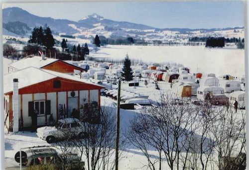 Wertach Camping Panorama Winter Berg