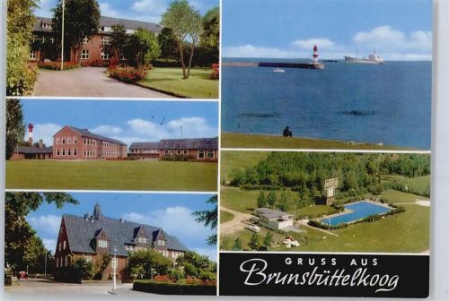25541 W2212 Brunsbüttelkoog - Leuchtturm, Schwimmbad, Schiff