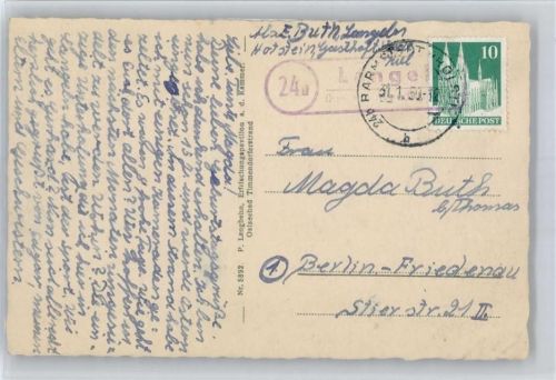 23999 O2401 Timmendorf - Landpoststempel Langel , Campingplatz