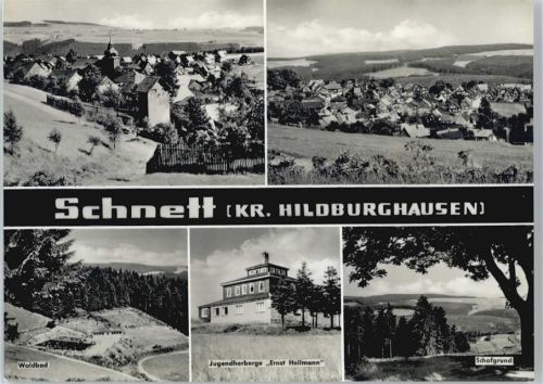 98666 O6121 Schnett - Gesamtansicht, Waldbad, Jugendherberge
