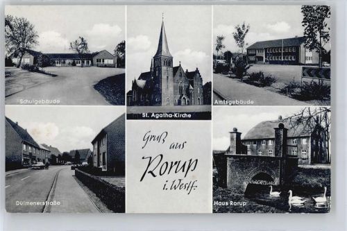 Rorup Schule, Dülmenerstraße, Amtsgebäude, Haus Rorup, Kirche
