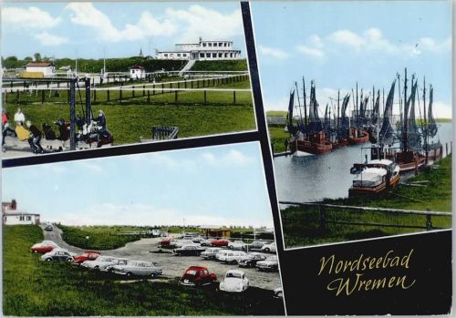 Wremen Hafen, Parkplatz, Strandhalle