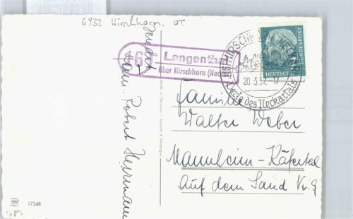 Langenthal Landpoststempel, Ostern, Hase