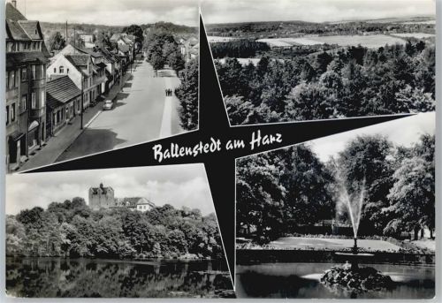 Ballenstedt Burg, Teilansicht, Teich