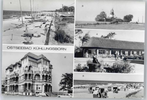 Kühlungsborn Hafen, Strand, Leuchtturm, FDGB-Erholungsheim Schloss am Meer, Konzertgarten