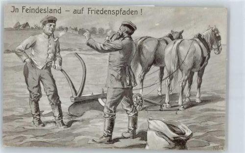 Pferdepflug im Feindesland