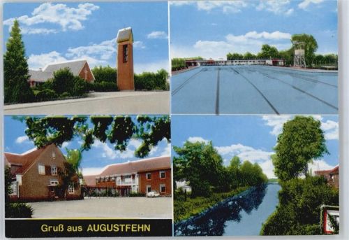 Augustfehn Kirche, Freibad, Schule