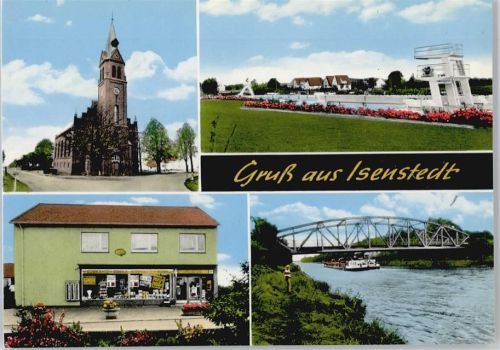 Isenstedt Kirche, Schwimmbad, Geschäft, Brücke