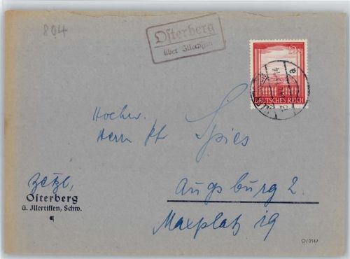Illertissen Landpoststempel Osterberg