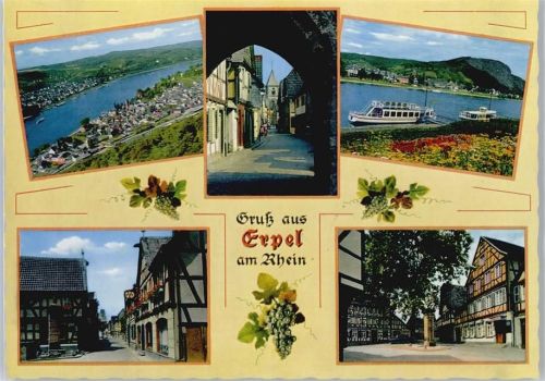 Erpel Panorama Berg Fluss