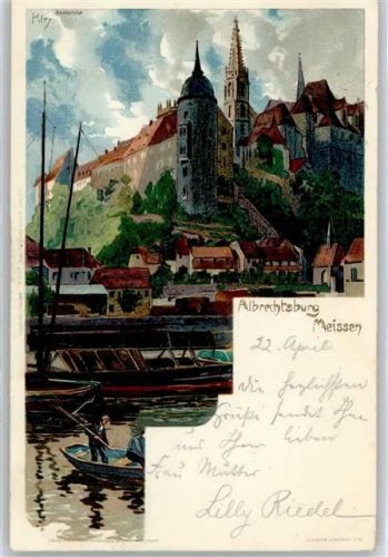 Meißen Künstlerkarte Albrechtsburg