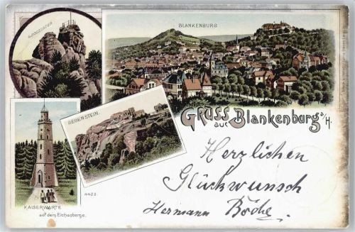 Blankenburg Kaiser-Warte, Großvater, Regenstein