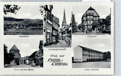 37235 W3436 Hessisch Lichtenau - Schule , Rathaus