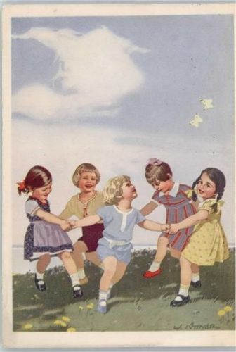 Kinder im Reigen , sign. W.Püttner