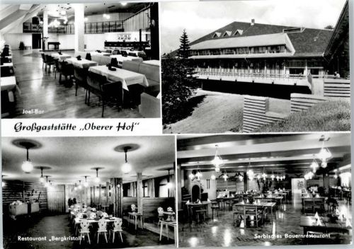 Oberhof Gaststätte Oberer Hof, Restaurant Bergkristall, Serbisches Bauernrestaurant, Joel-Bar