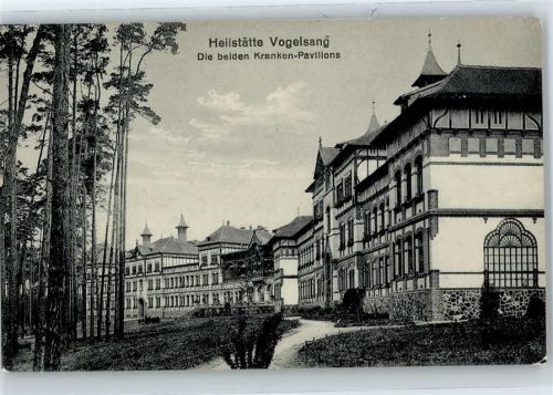Gommern Die beiden Kranken-Pavillons, Heilstätte Vogelsang