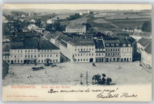 Bischofswerda Blick von der Kirche, Hotel zum goldenen Engel