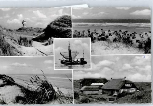 Langeoog Leuchtturm, Schiff, Strand