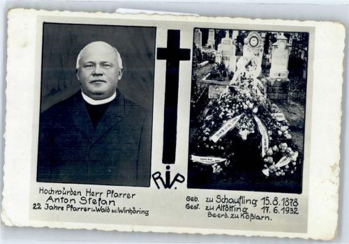 Wald b Winhöring Pfarrer Anton Stefan