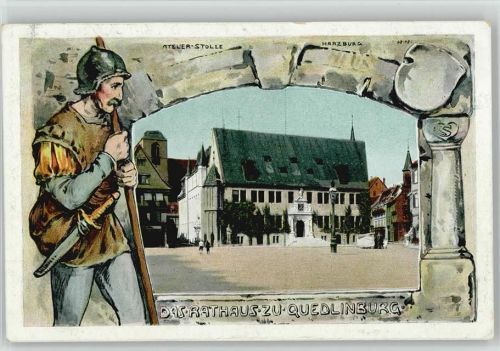 Quedlinburg Rathaus Signatur H.N. Schmuckrahmen