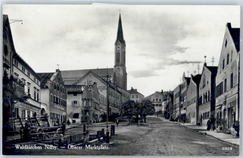 Waldkirchen Oberer Marktplatz, Kirche, Gasthof Fritz Meindl