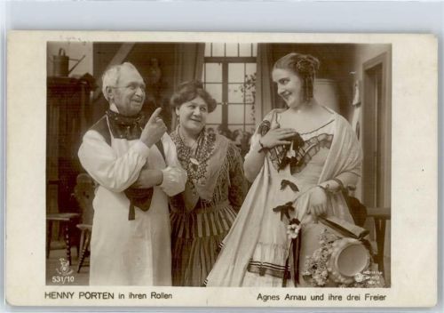 Porten, Henny Agnes Arnau und ihre drei Freier