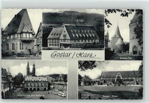 Goslar 1961 Marktplatz Omnibus Jugendherberge